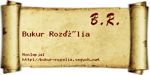 Bukur Rozália névjegykártya