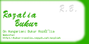 rozalia bukur business card